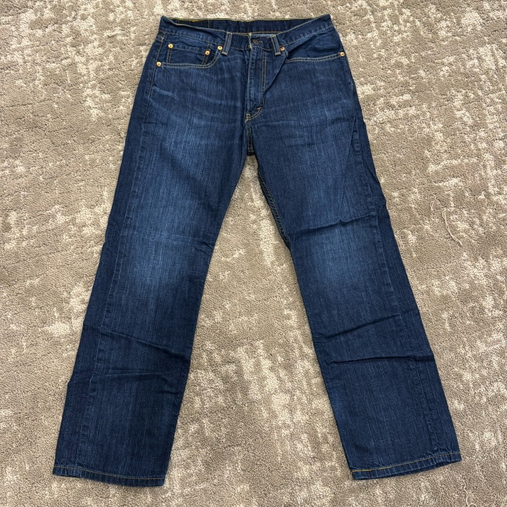 Levi 505 Men's 33W 30L Blue Jeans Straight Cut